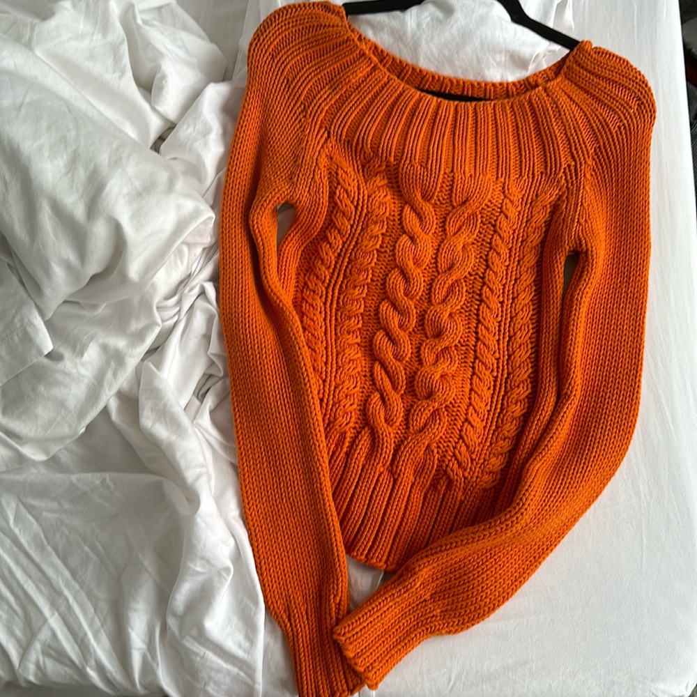 100% cotton cable knit sweater